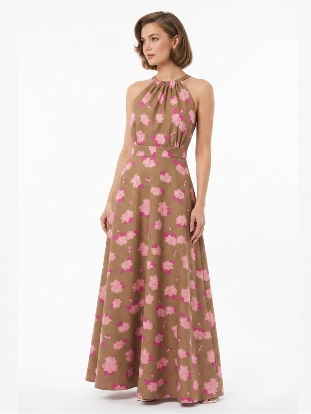 Vintage 70s Elegant Cocktail Floor Length Dress Union Made In The Usa Size 10